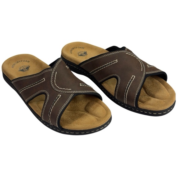 Dockers Sunland Casual Comfort Shoes Slide Sandal Dark Brown Mens 13M - Picture 6 of 15